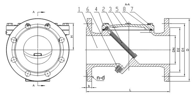 Ductile Iron Resilient Seated Flex Check Valve Flanged Table E