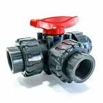 UV Stabalised 3 Way PVC Manual Ball Valve