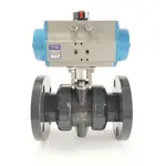 Flanged UV Stabalised PVC Spring Return Pneumatic Ball Valve