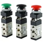 5 Way 2 position Palm Button Spring Return Valve